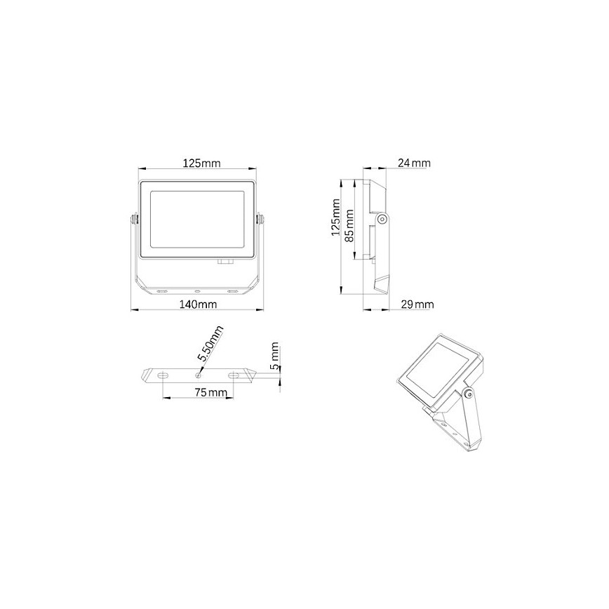 Philips - LED Schijnwerper voor Buiten PROJECTLINE LED/20W/230V IP65 3000K