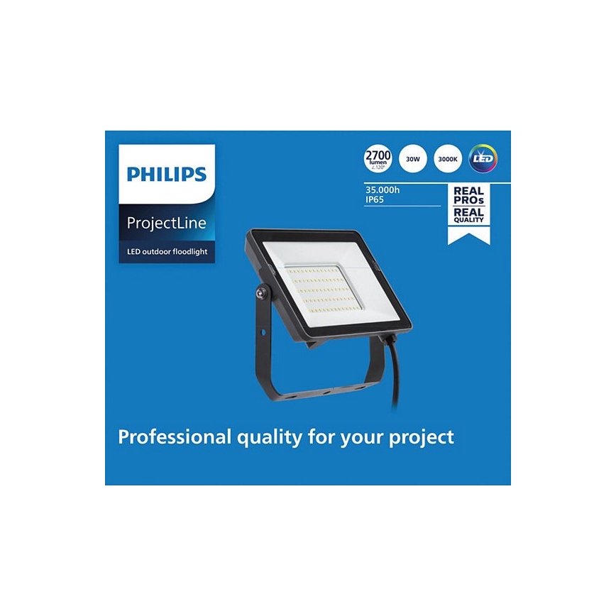 Philips - LED Schijnwerper voor Buiten PROJECTLINE LED/30W/230V IP65 3000K
