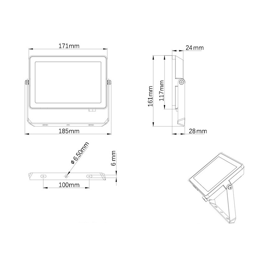 Philips - LED Schijnwerper voor Buiten PROJECTLINE LED/30W/230V IP65 3000K