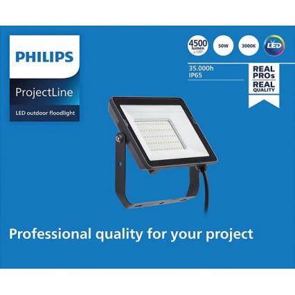 Philips - LED Schijnwerper voor Buiten PROJECTLINE LED/50W/230V IP65 3000K