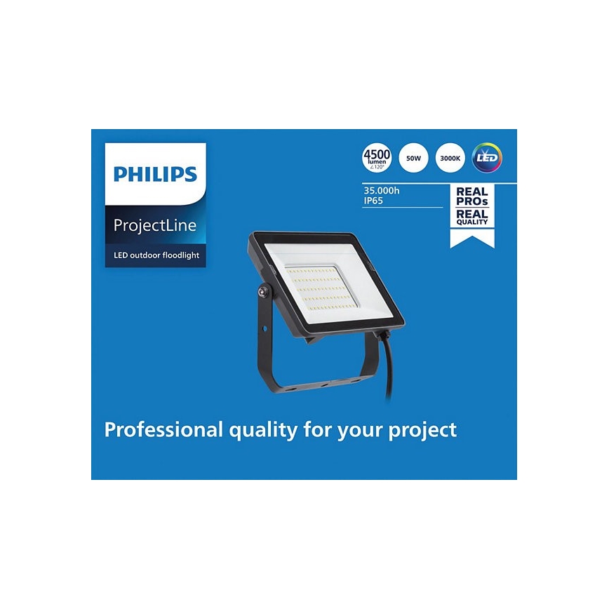 Philips - LED Schijnwerper voor Buiten PROJECTLINE LED/50W/230V IP65 3000K