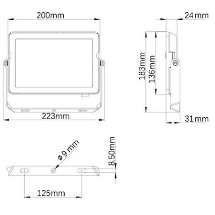 Philips - LED Schijnwerper voor Buiten PROJECTLINE LED/50W/230V IP65 3000K