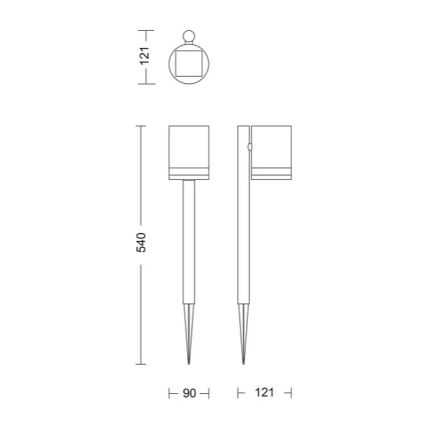 Philips - LED Solar lamp FYCE LED/1,5W/3,7V IP44