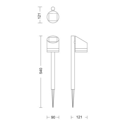 Philips - LED Solar lamp FYCE LED/1,5W/3,7VIP44