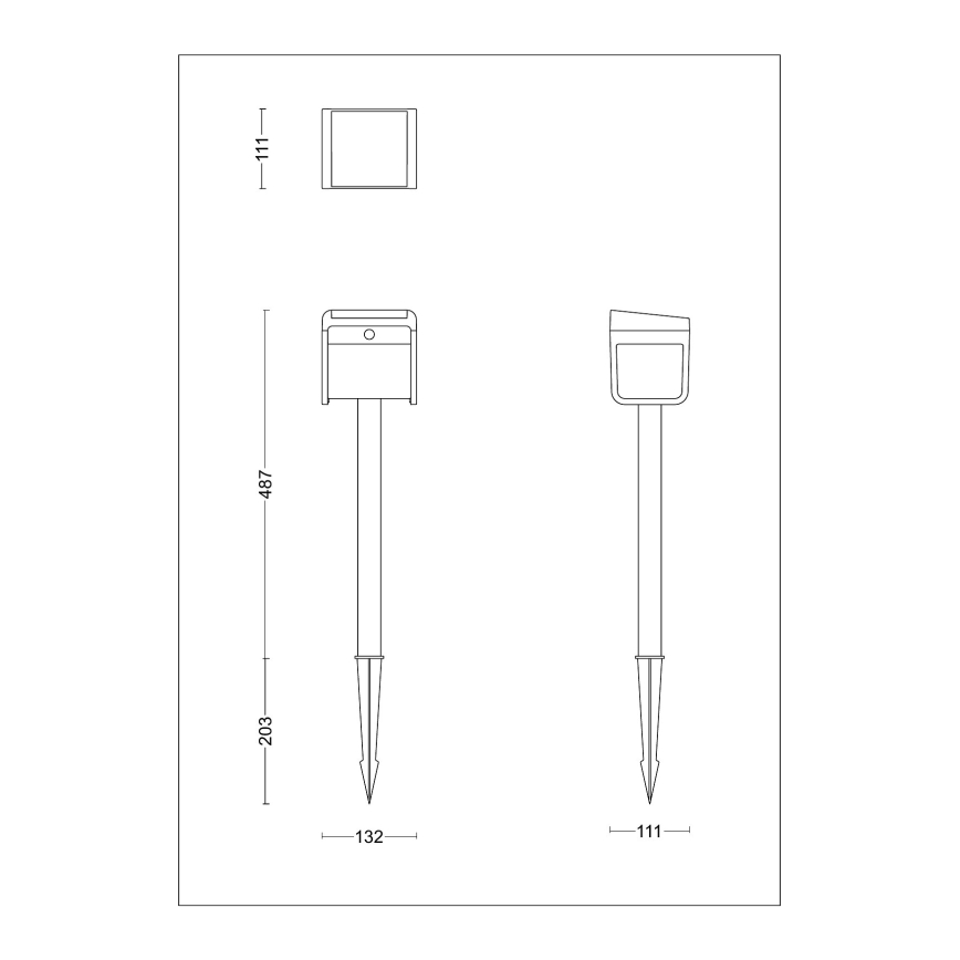 Philips - LED Solar lamp met sensor EZRA LED/1,8W/3,7V 3000K IP44