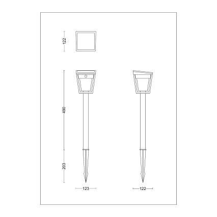 Philips - LED Solar lamp met sensor NISSA LED/1,8W/3,7V 3000K IP44