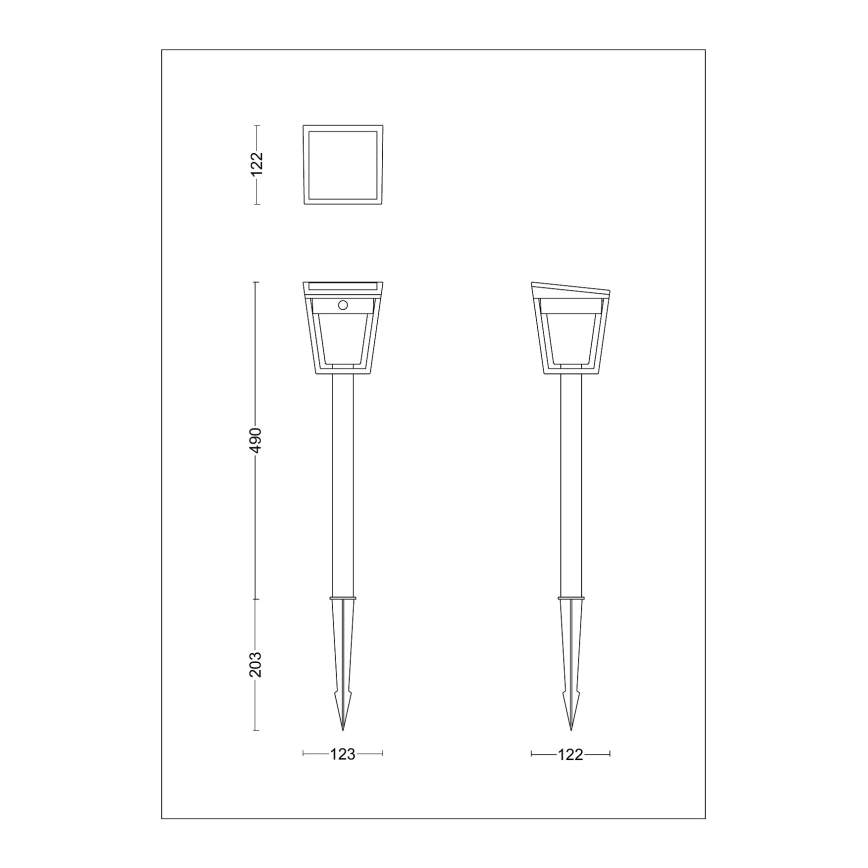 Philips - LED Solar lamp met sensor NISSA LED/1,8W/3,7V 3000K IP44