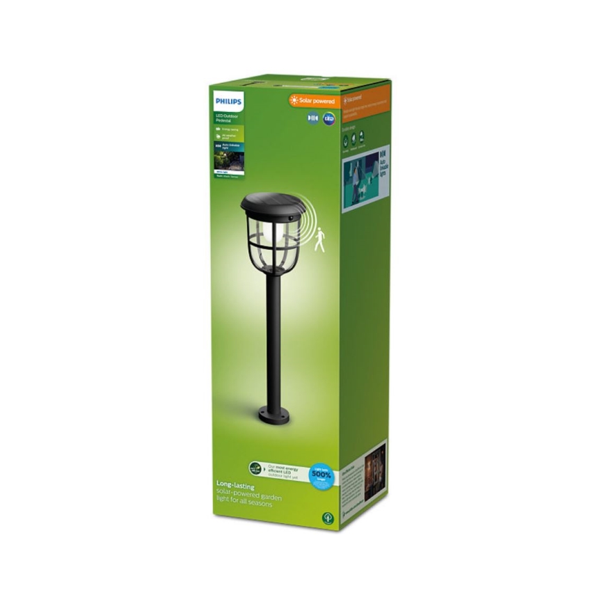 Philips - LED Solar lamp met sensor RADII LED/1,3W/3,7V 2000 mAh 3000K IP44