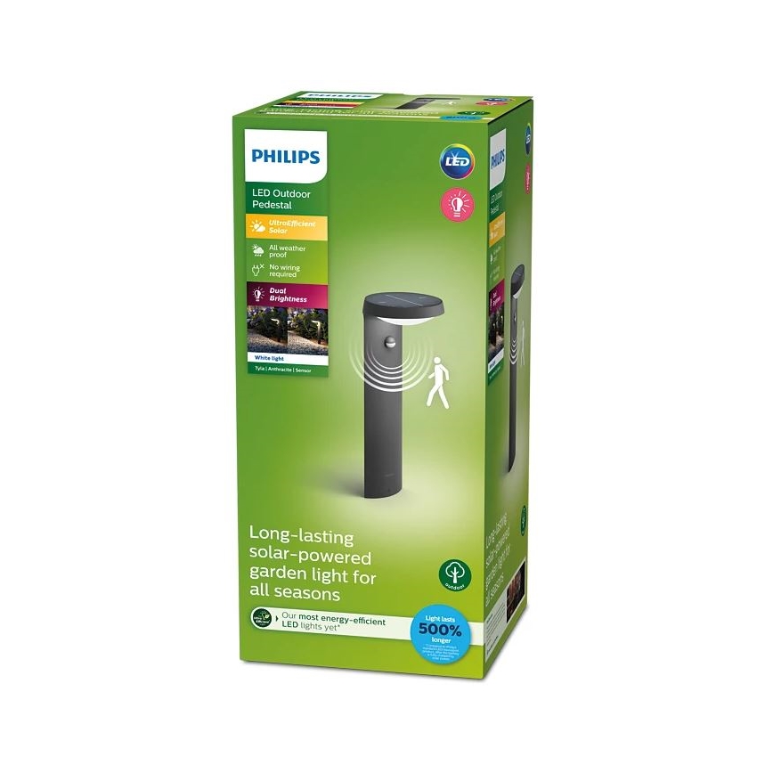 Philips - LED Solar lamp met sensor LED/1,2W/4V 1800 mAh 3000K IP44