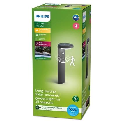 Philips - LED Solar lamp met sensor LED/1,2W/4V 1800 mAh 4000K IP44