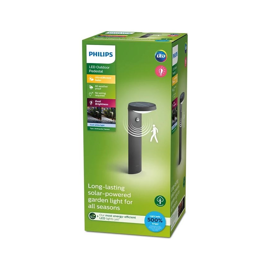 Philips - LED Solar lamp met sensor LED/1,2W/4V 1800 mAh 4000K IP44