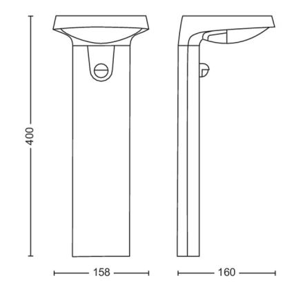 Philips - LED Solar lamp met sensor LED/1,2W/4V 1800 mAh 4000K IP44