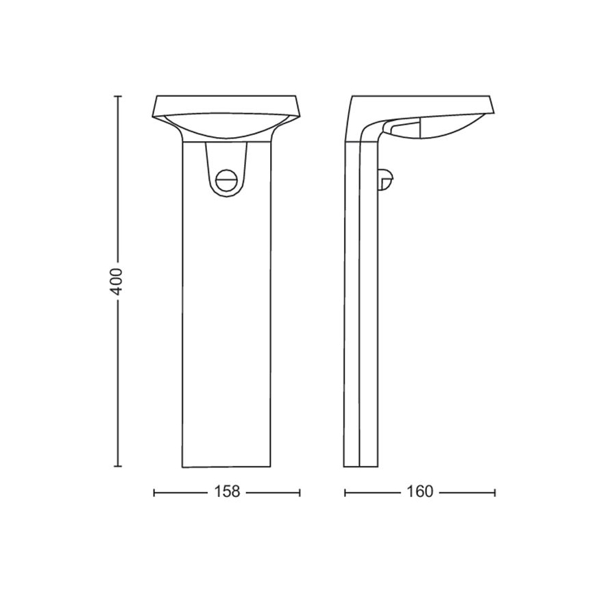 Philips - LED Solar lamp met sensor LED/1,2W/4V 1800 mAh 4000K IP44