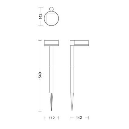 Philips - LED Solar lamp VYNCE LED/1,5W/3,7V IP44