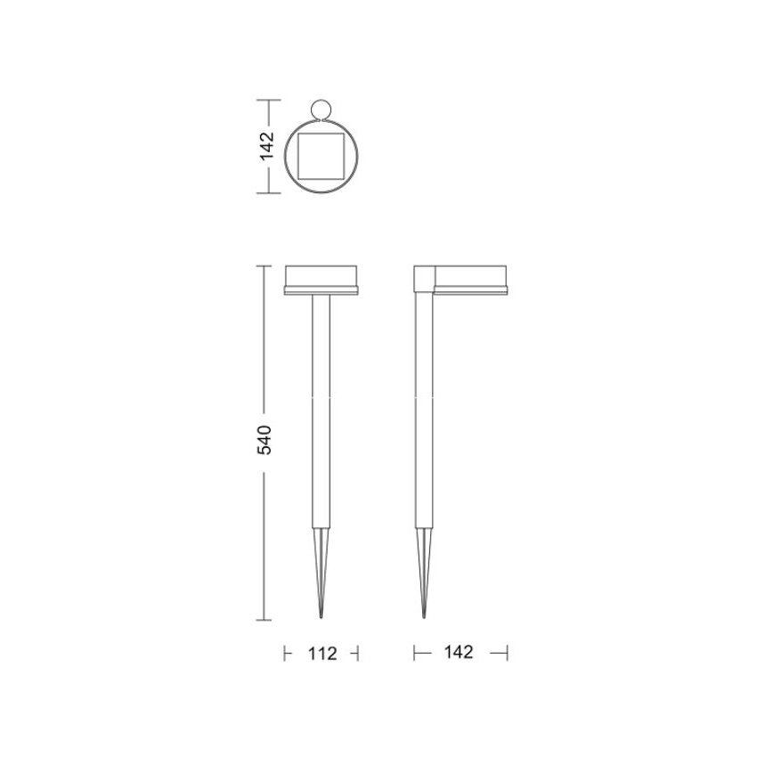 Philips - LED Solar lamp VYNCE LED/1,5W/3,7V IP44