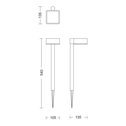 Philips - LED Solar lamp VYNCE LED/1,5W/3,7V IP44