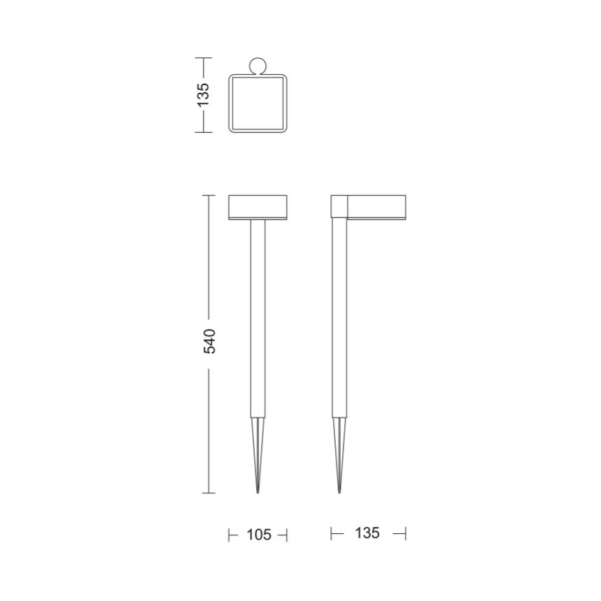 Philips - LED Solar lamp VYNCE LED/1,5W/3,7V IP44