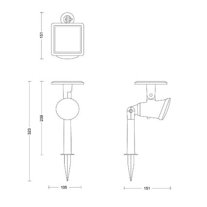 Philips - LED Solar Spot JIVIX LED/1,4W/3,7V IP44