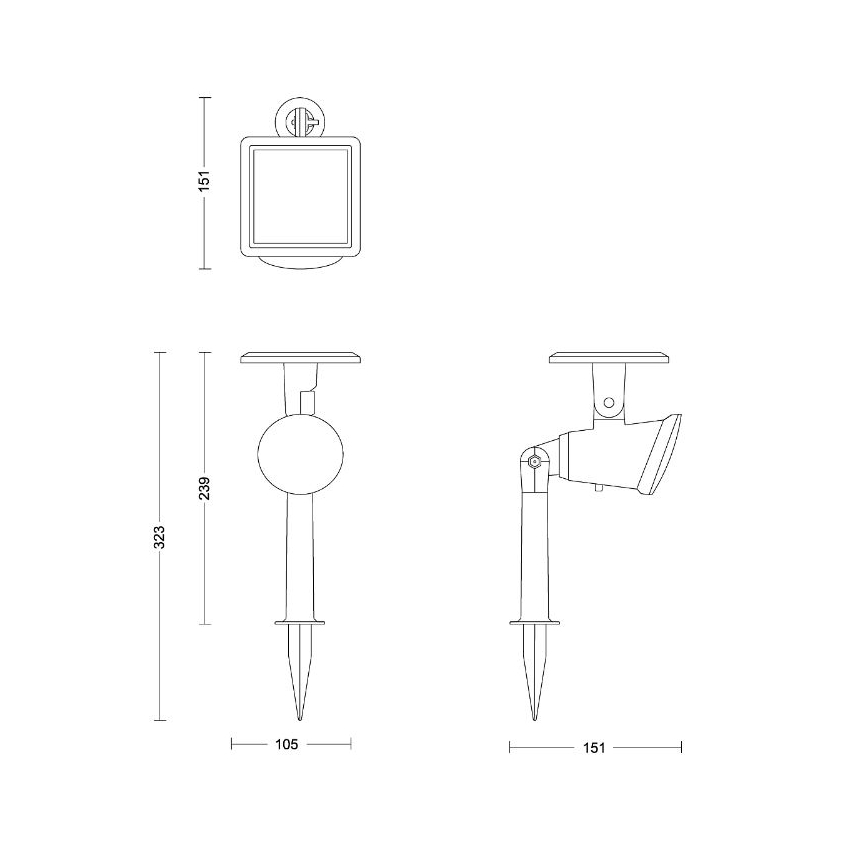 Philips - LED Solar Spot JIVIX LED/1,4W/3,7V IP44