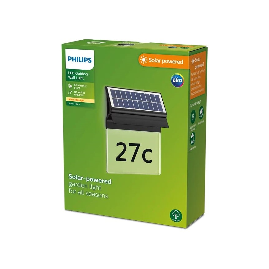 Philips - LED Solar verlicht huisnummer ENKARA LED/0,2W/3,7V 1800 mAh IP44