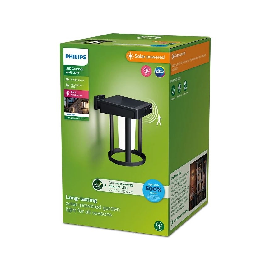 Philips - LED Solar wandlamp met sensor CAMILL LED/1,4W/3,7V IP44