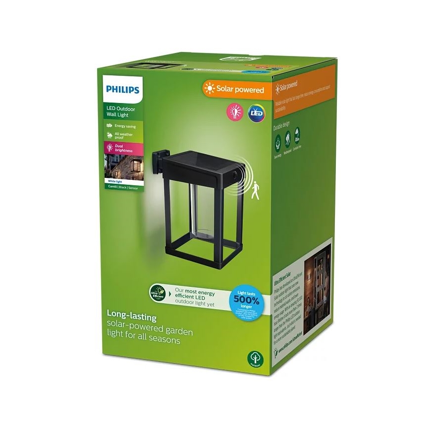Philips - LED Solar wandlamp met sensor CAMILL LED/1,4W/3,7V IP44
