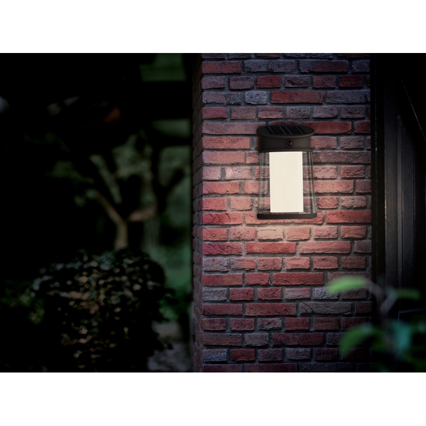 Philips - LED Solar wandlamp met sensor JUDA LED/3,2W/3,7V 2600 mAh 4000K IP44