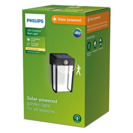 Philips - LED Solar wandlamp met sensor SHROUD LED/2,3W/3,7V IP44