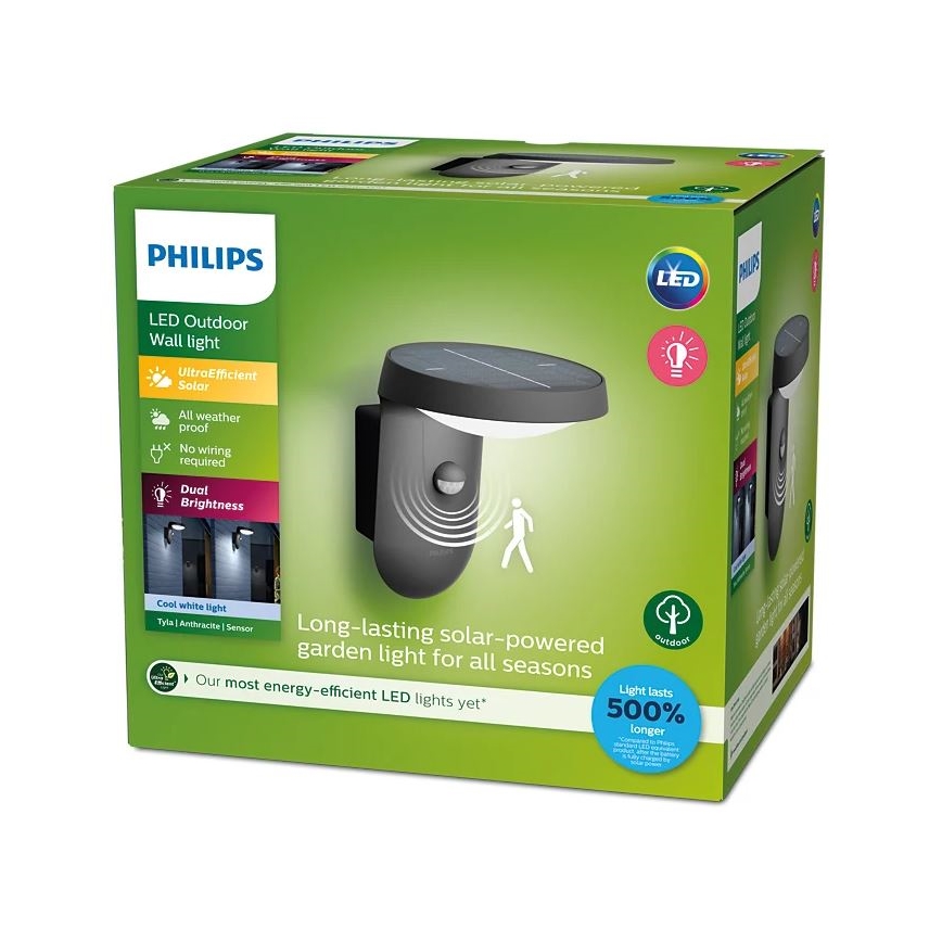 Philips - LED Solar wandlamp met sensor LED/1,2W/4V 1800 mAh 4000K IP44