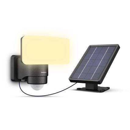 Philips - LED Solar wandlamp met sensor TYLUS LED/6W/3,7V 3000K IP44