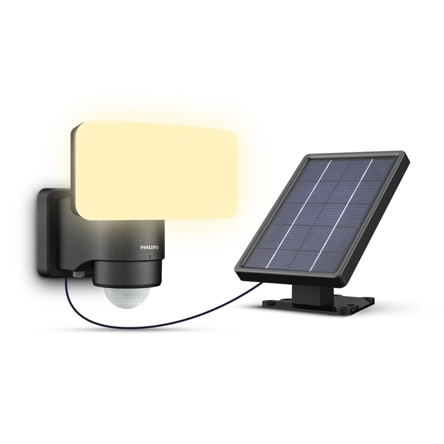 Philips - LED Solar wandlamp met sensor TYLUS LED/6W/3,7V 3000K IP44