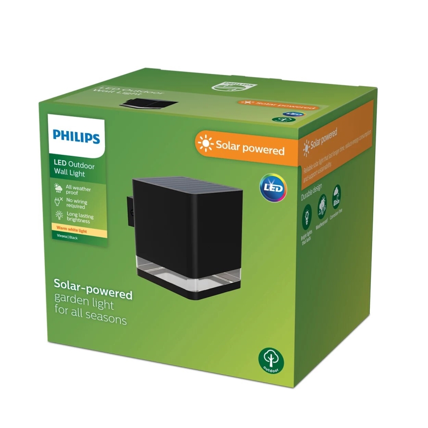 Philips - LED Solar wandlamp VIRONA LED/1,8W/3,7V 2700K IP44