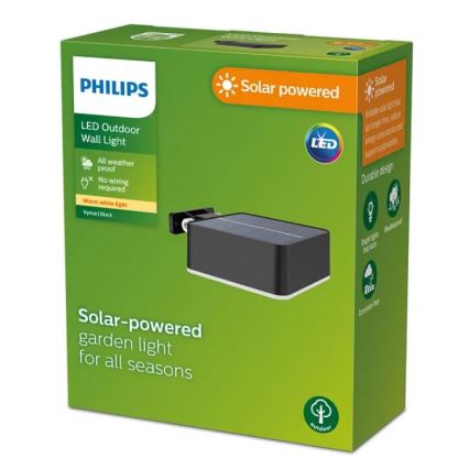 Philips - LED Solar wandlamp VYNCE LED/1,5W/3,7V 1500 mAh IP44