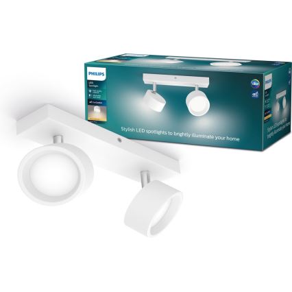 Philips - LED spot 2xLED/5,5W/230V wit