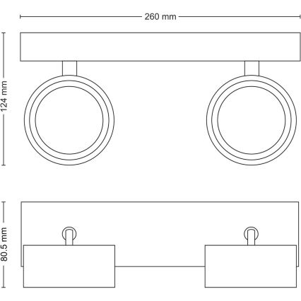 Philips - LED spot 2xLED/5,5W/230V wit