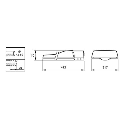 Philips - LED Straatlantaarn CORELINE MALAGA LED/47W/230V 4000K IP65