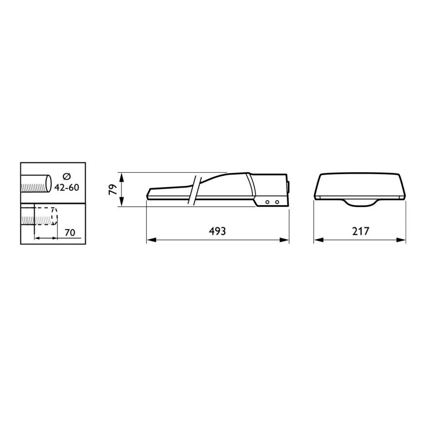Philips - LED Straatlantaarn CORELINE MALAGA LED/47W/230V 4000K IP65