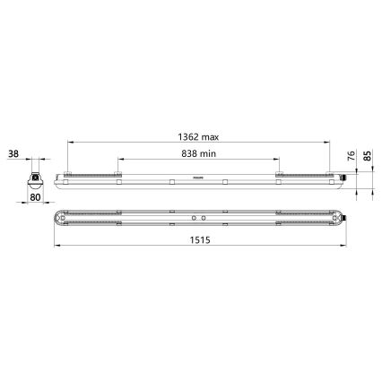 Philips - LED technisch TL-armatuur CORELINE LED/37,5W/230V 150 cm IP66
