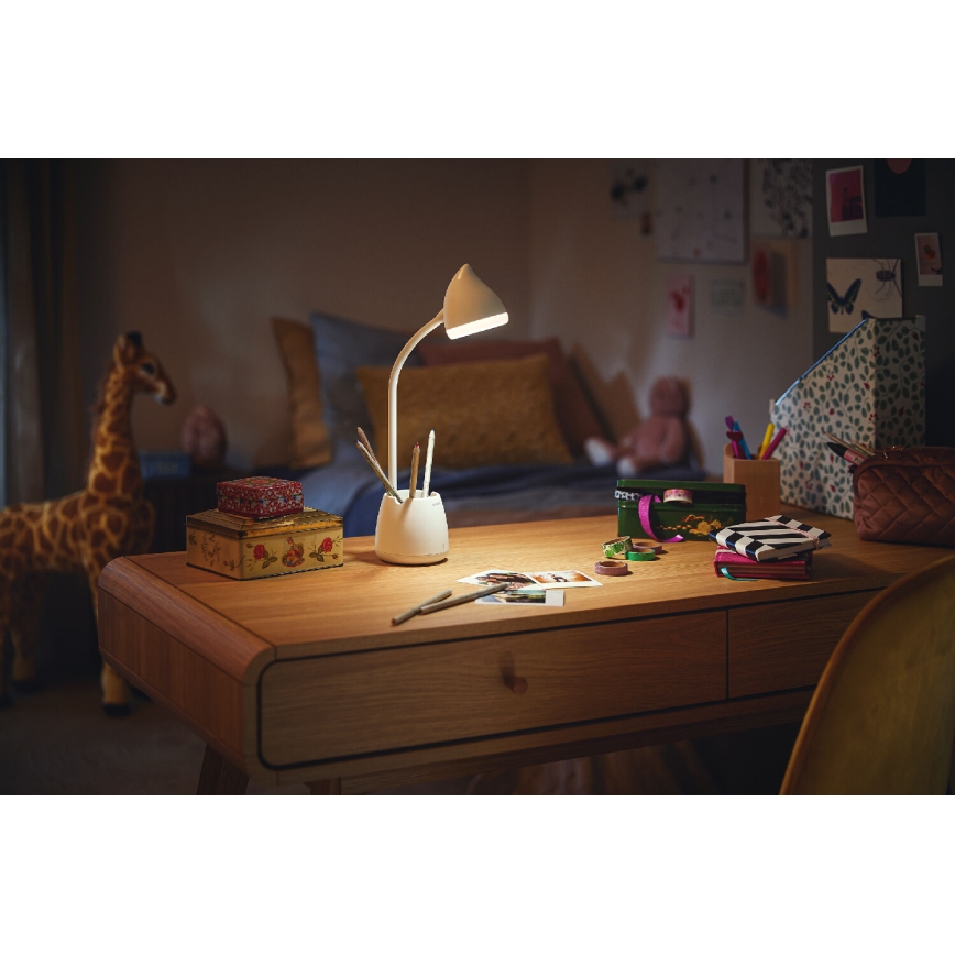 Philips - LED dimbare touch tafellamp HAT LED/4,5W/5V 1800 mAh 3000/4000/5700K CRI 90