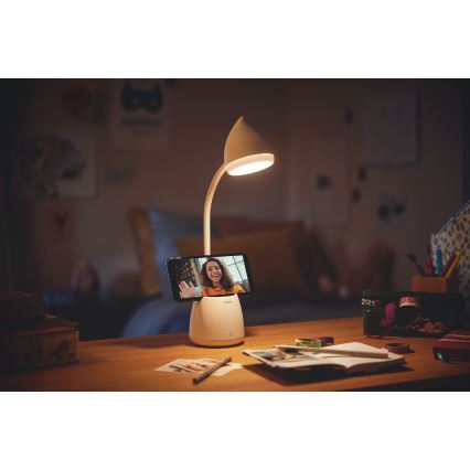 Philips - LED dimbare touch tafellamp HAT LED/4,5W/5V 1800 mAh 3000/4000/5700K CRI 90