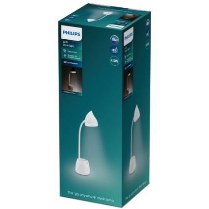 Philips - LED dimbare touch tafellamp HAT LED/4,5W/5V 1800 mAh 3000/4000/5700K CRI 90