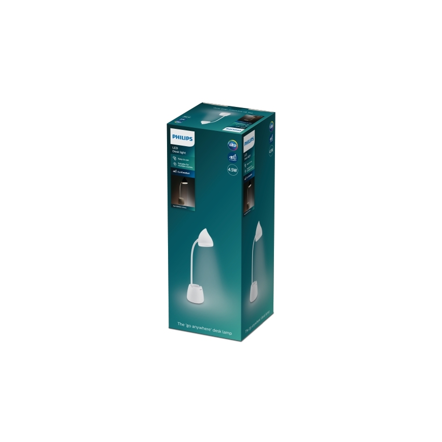 Philips - LED dimbare touch tafellamp HAT LED/4,5W/5V 1800 mAh 3000/4000/5700K CRI 90