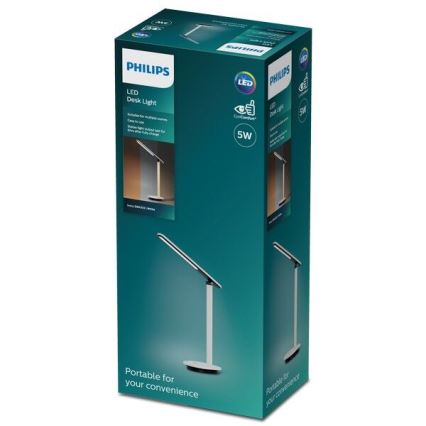 Philips - LED dimbare touch tafellamp IVORY LED/5W/5V 3000 mAh 2700/3600/5000K CRI 90