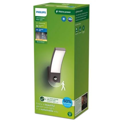 Philips - LED Wandlamp voor buiten met sensor SPLAY LED/3,8W/230V IP44