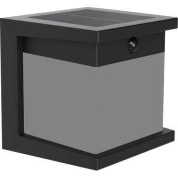 Philips - LED zonne-wandlamp met sensor DIARA LED/3,8W/3,7V 800 mAh 2700K IP44 zwart