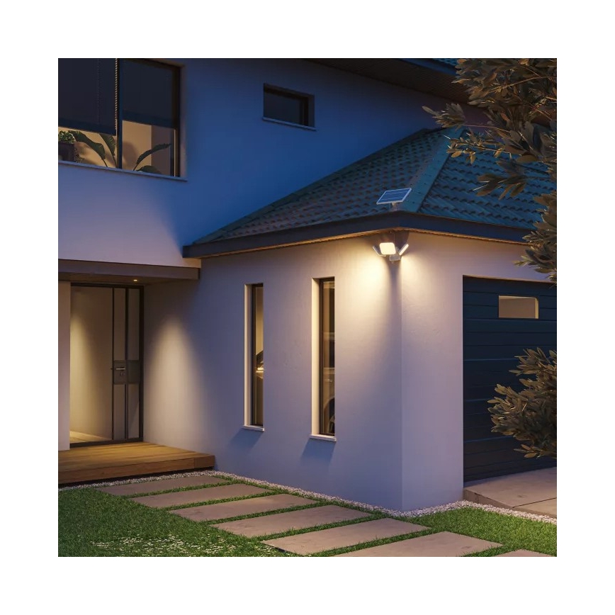 Philips - LED zonne-wandlamp met geïntegreerde sensor ZYREN LED/24,5W/3,7V 2600 mAh 3000K IP65 wit