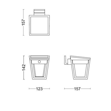 Philips - LED Solar Wandlamp met bewegings- en schemersensor NISSA LED/1,8W/3,7V 2600 mAh 3000K IP44