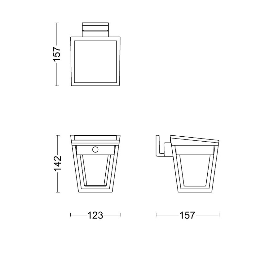 Philips - LED Solar Wandlamp met bewegings- en schemersensor NISSA LED/1,8W/3,7V 2600 mAh 3000K IP44