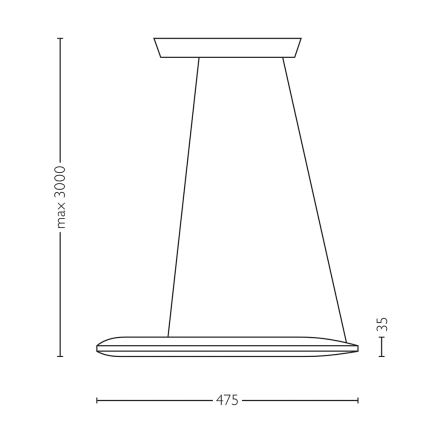 Philips Lirio 40756/93/LI - LED Hanglamp ECLIPTIC LED/30W/230V