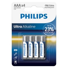 Philips LR03E4B/10 - 4 st. Alkaline batterij AAA ULTRA ALKALINE 1,5V 1250mAh